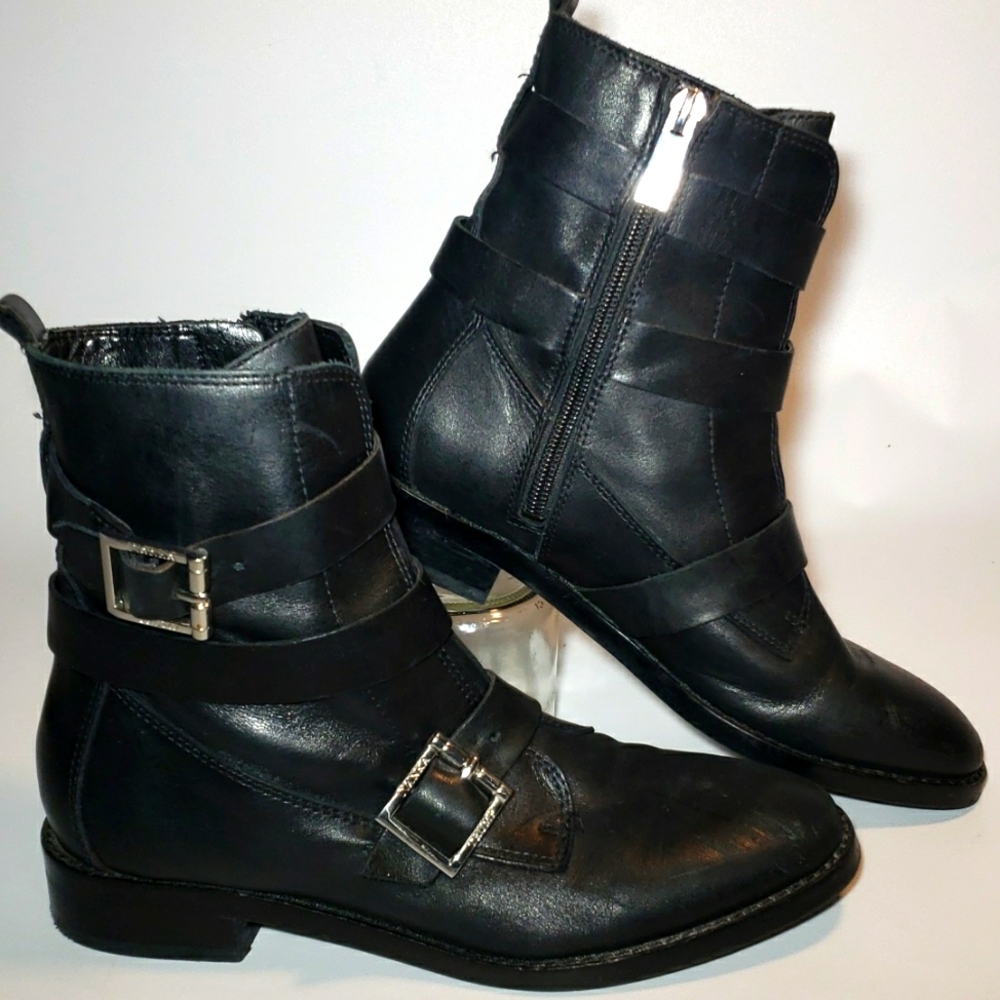 Black Riding Boots, Genuine leather women's Boots